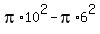 pi%2A10%5E2-pi%2A6%5E2