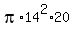 pi%2A14%5E2%2A20