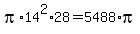 pi%2A14%5E2%2A28+=+5488%2Api