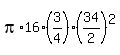 pi%2A16%283%2F4%29%2A%2834%2F2%29%5E2