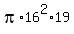 pi%2A16%5E2%2A19