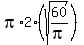 pi%2A2%28sqrt%2860%2Fpi%29%29