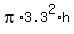 pi%2A3.3%5E2%2Ah