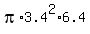 pi%2A3.4%5E2%2A6.4