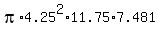 pi%2A4.25%5E2%2A11.75%2A7.481
