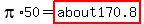 pi%2A50=+highlight%28about+170.8%29