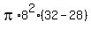 pi%2A8%5E2%2A%2832-28%29