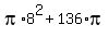 pi%2A8%5E2%2B136%2Api