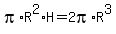 pi%2AR%5E2%2AH=2pi%2AR%5E3
