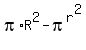 pi%2AR%5E2-pi%5Er%5E2