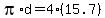 pi%2Ad=4%2815.7%29