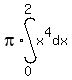 pi%2Aint%28x%5E4%2Cdx%2C0%2C2%29