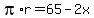 pi%2Ar=65-2x