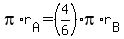 pi%2Ar%5BA%5D+=+%284%2F6%29pi%2Ar%5BB%5D