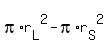 pi%2Ar%5BL%5D%5E2-pi%2Ar%5BS%5D%5E2