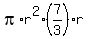 pi%2Ar%5E2%2A%287%2F3%29r