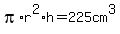 pi%2Ar%5E2%2Ah=225+cm%5E3