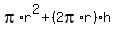 pi%2Ar%5E2%2B%282pi%2Ar%29h
