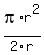 pi%2Ar%5E2%2F2r