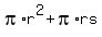 pi%2Ar%5E2+%2B+pi%2Ars