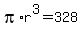 pi%2Ar%5E3=328