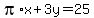 pi%2Ax%2B3y=25