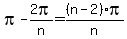 pi-2pi%2Fn=+%28n-2%29pi%2Fn