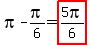 pi-pi%2F6=highlight%285pi%2F6%29