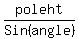 pole+ht%2FSin%28angle%29