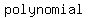 polynomial
