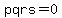 pqrs=0