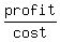 profit%2Fcost