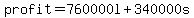 profit=760000l%2B340000s