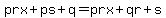 prx%2Bps%2Bq=prx%2Bqr%2Bs