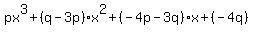 px%5E3%2B%28q-3p%29x%5E2%2B%28-4p-3q%29x%2B%28-4q%29