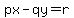 px-qy+=+r