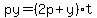 py=%282p%2By%29t