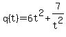 q%28t%29+=+6t%5E2+%2B+7+%2F+t%5E2