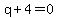q%2B4=0