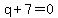 q%2B7=0