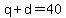 q%2Bd=40