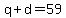 q%2Bd=59