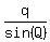 q%2Fsin%28Q%29