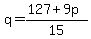q=%28127%2B9p%29%2F15