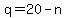 q=20-n