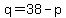 q=38-p