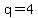 q=4