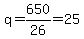 q=650%2F26=25