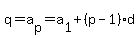 q=a%5Bp%5D=a%5B1%5D%2B%28p-1%29d