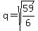q=sqrt%2859%2F6%29